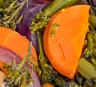 Maple Tahini Chickpeas with Roast Veg