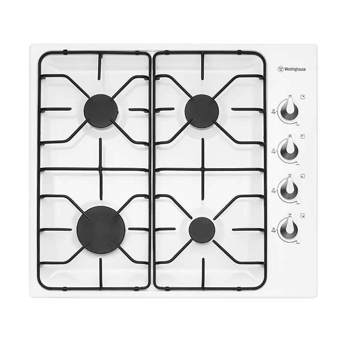 60cm white enamel gas cooktop WHG640WA
