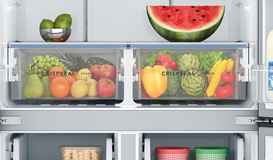 Dual storage with dual crispers