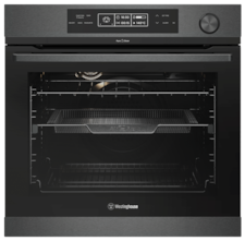 60cm multi-function 14 pyrolytic oven with Steam Assist Cooking, dark stainless steel