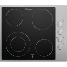 60cm 4 zone ceramic cooktop, stainless steel trim