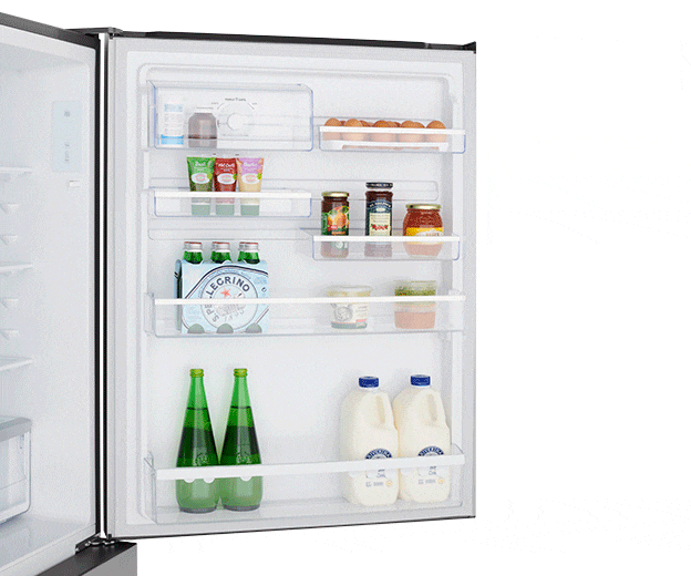 496L bottom freezer fridge - Dark stainless steel