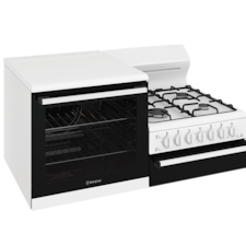 110cm freestanding gas oven and gas cooktop with separate grill, white