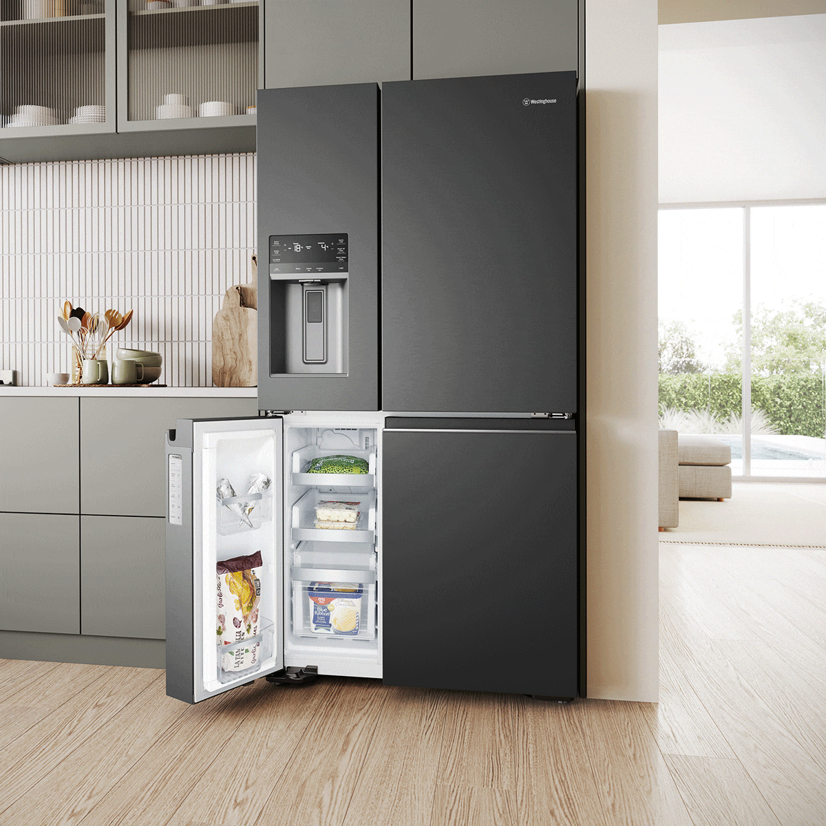 609L Quad Door Fridge - Matte Black