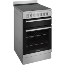 54cm freestanding electric oven and ceramic cooktop, stainless steel