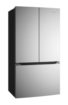565L French door fridge, stainless look