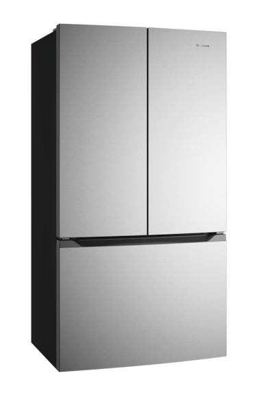 565L French door fridge, stainless look