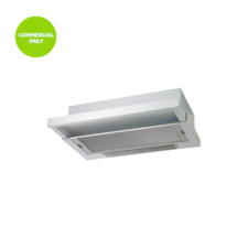60cm slide-out rangehood, white